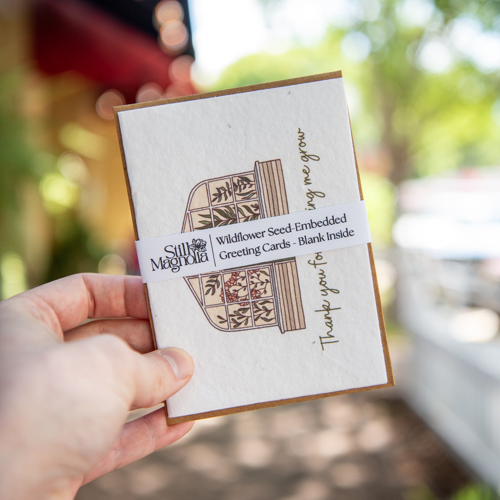 Thank You For Helping Me Grow - Plantable Seed cards by Still Magnolia, paper gift detail photo 2