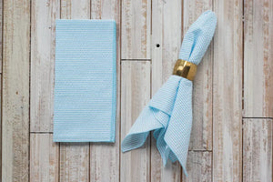 Seersucker Dinner Napkins, set of 4 by Dot and Army, cloth napkins detail photo 6
