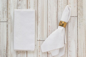 Seersucker Dinner Napkins, set of 4 by Dot and Army, cloth napkins detail photo 11