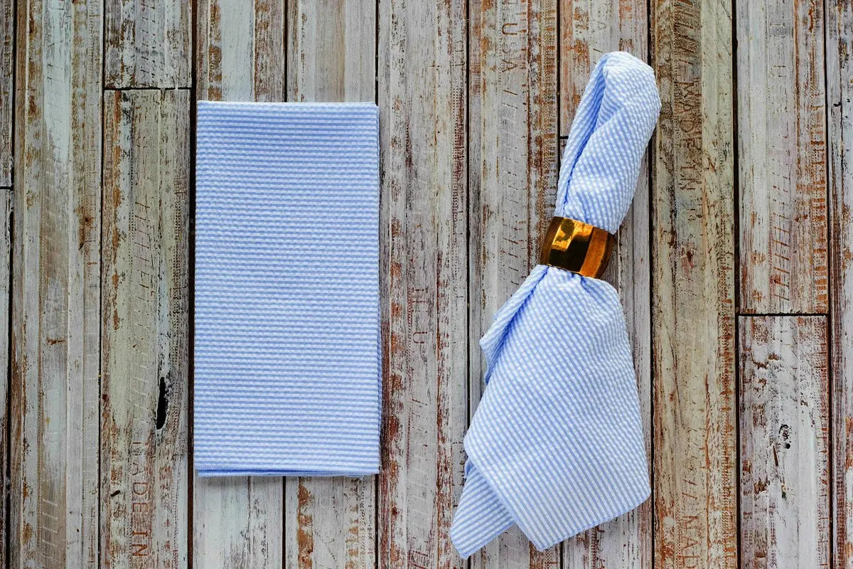 Seersucker Everyday Napkins, set of four by Dot and Army, cloth napkins detail photo 4