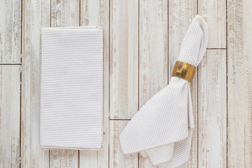 Seersucker Everyday Napkins, set of four by Dot and Army, cloth napkins detail photo 11