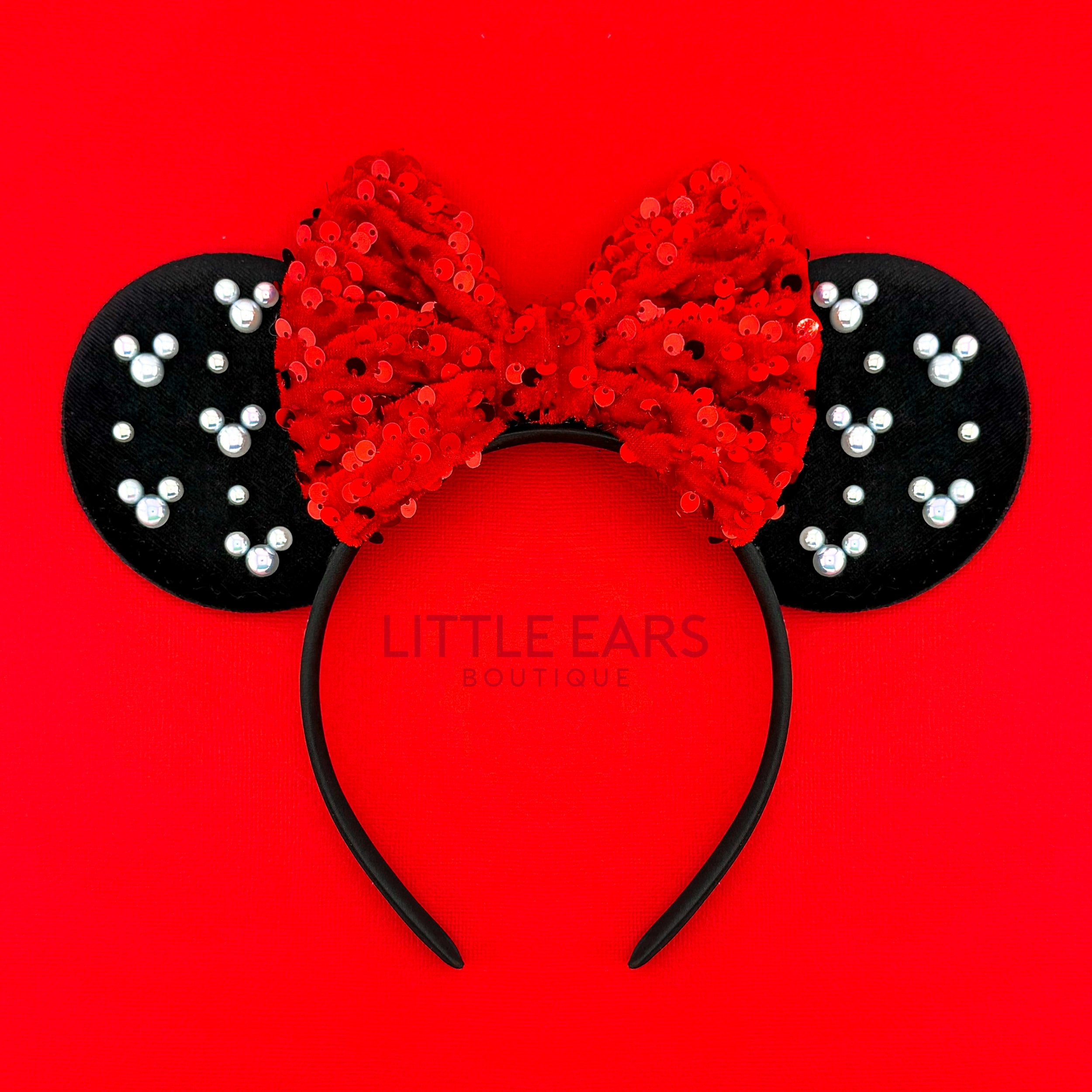 Black Velvet Christmas Mickey Ears