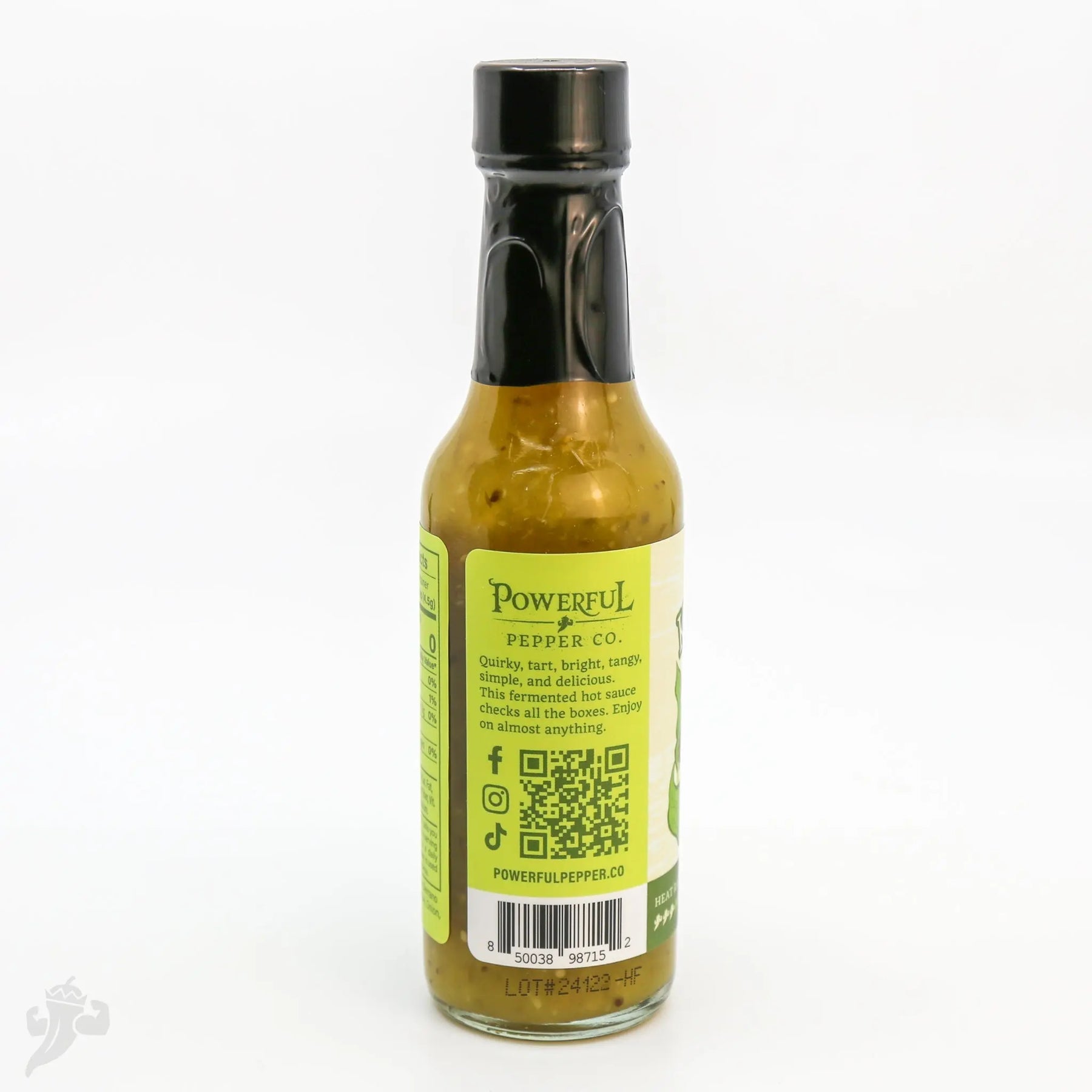 Serrano Kiwi & Tomatillo Hot Sauce by Powerful Pepper Company, Southern food gift detail photo 3