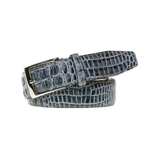 Shadow Mock Crocodile Leather Belt