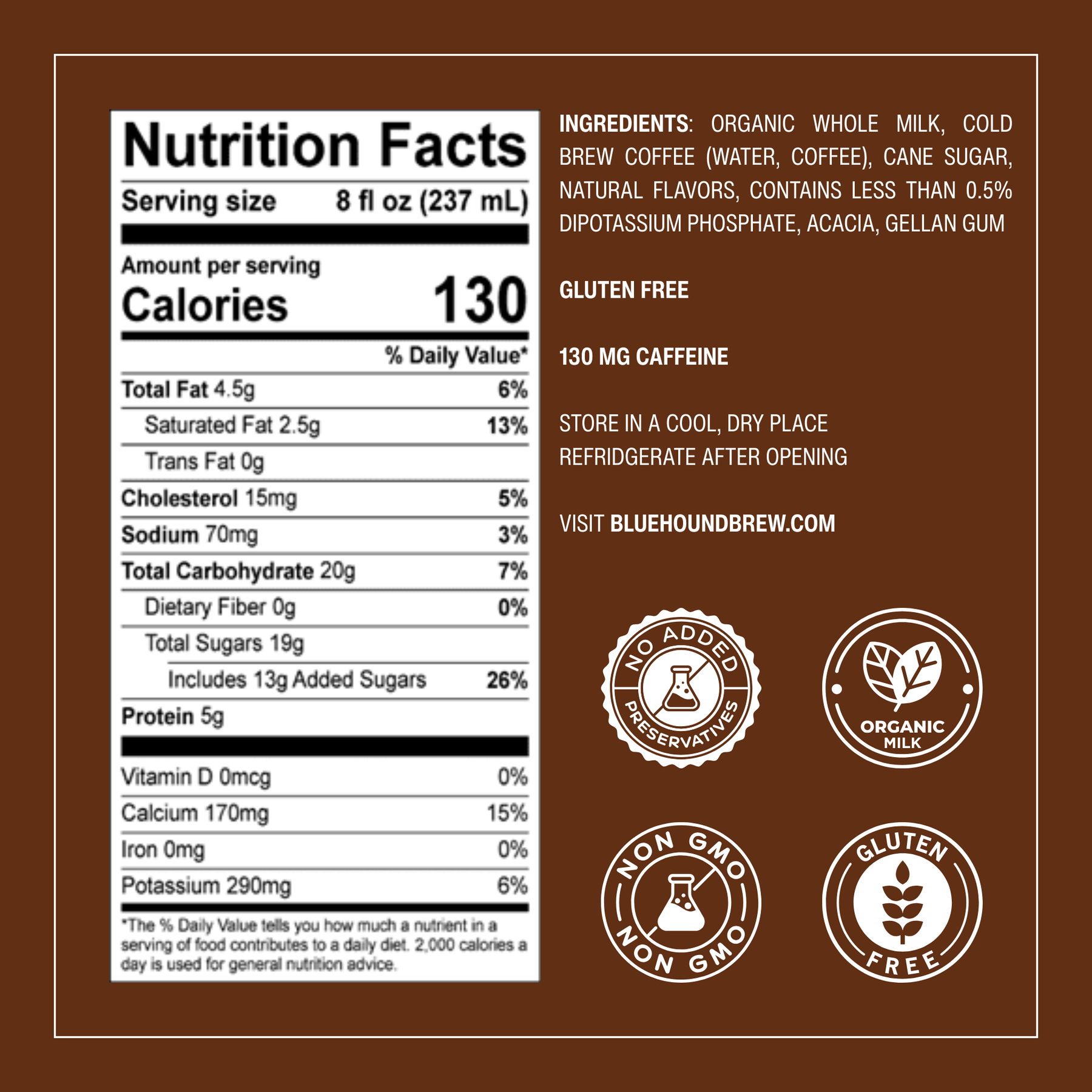 Maple Brown Sugar Latte by Blue Hound Brew, Southern food gift detail photo 7