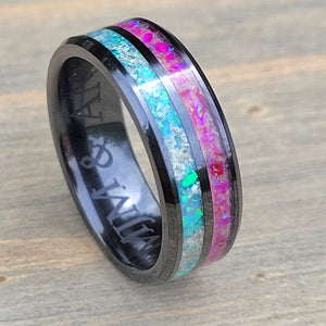 Side by Side Memorial Ring by Cotton Street Art Company, handmade jewelry main product photo