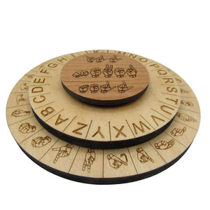 Sign Language Cipher Wheel - ASL Decoder Disk Escape Room Prop Creative Escape Rooms