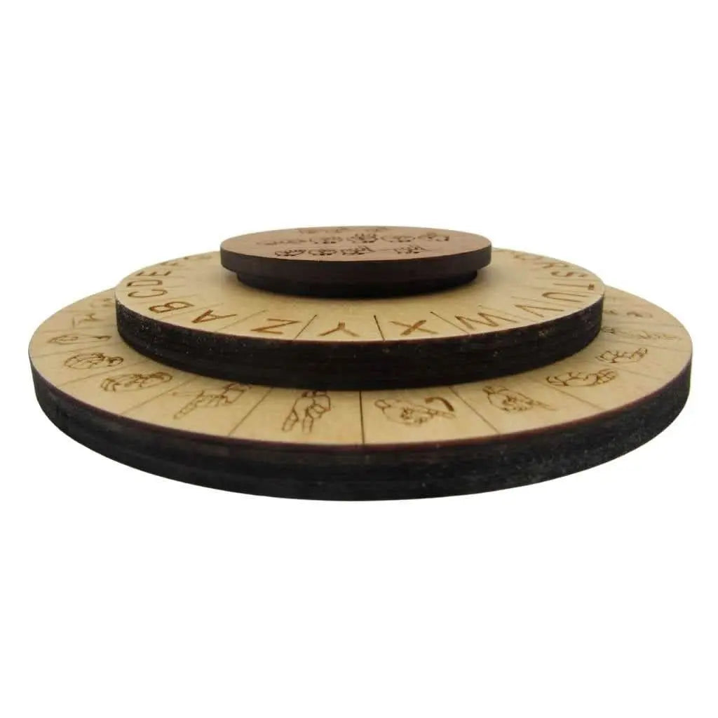 Sign Language Cipher Wheel - ASL Decoder Disk Escape Room Prop Creative Escape Rooms