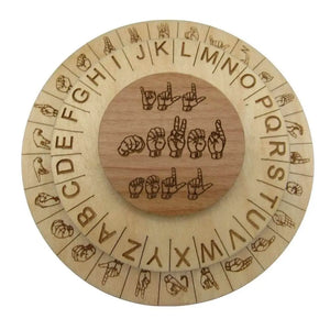 Sign Language Cipher Wheel - ASL Decoder Disk Escape Room Prop Creative Escape Rooms