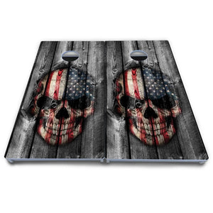 Skull Flag Cornhole Boards - All Weather Series Cornhole Solutions