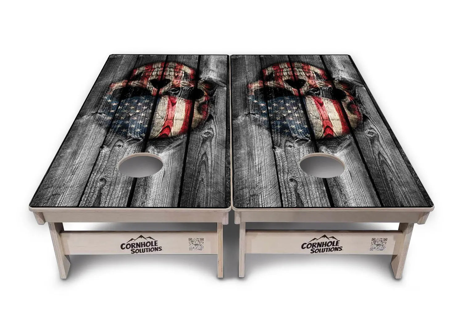 Skull Flag Design Cornhole Boards - Professional Tournament Series by Cornhole Solutions, Southern home decor detail photo 2