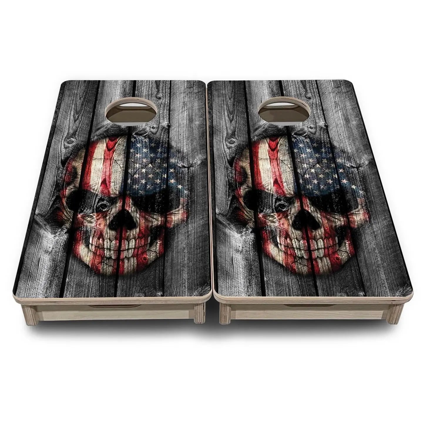 Skull Flag - Mini or Vacation Size Cornhole Boards by Cornhole Solutions, custom cornhole board detail photo 2