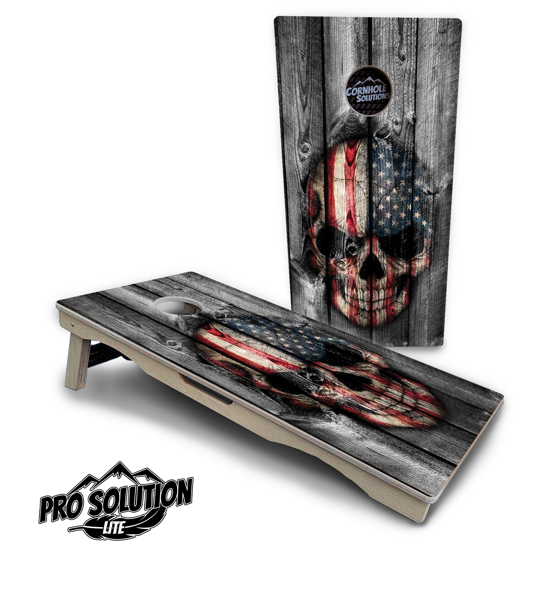 Skull Flag Cornhole Boards - Pro Solution Lite Series Cornhole Solutions