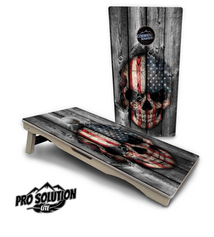 Skull Flag Cornhole Boards - Pro Solution Lite Series Cornhole Solutions
