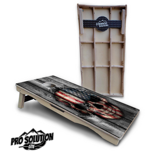 Skull Flag Cornhole Boards - Pro Solution Lite Series Cornhole Solutions