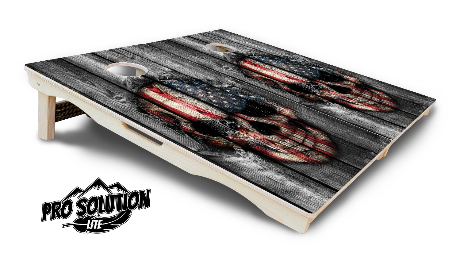 Skull Flag Cornhole Boards - Pro Solution Lite Series Cornhole Solutions
