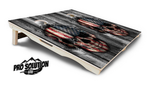 Skull Flag Cornhole Boards - Pro Solution Lite Series Cornhole Solutions