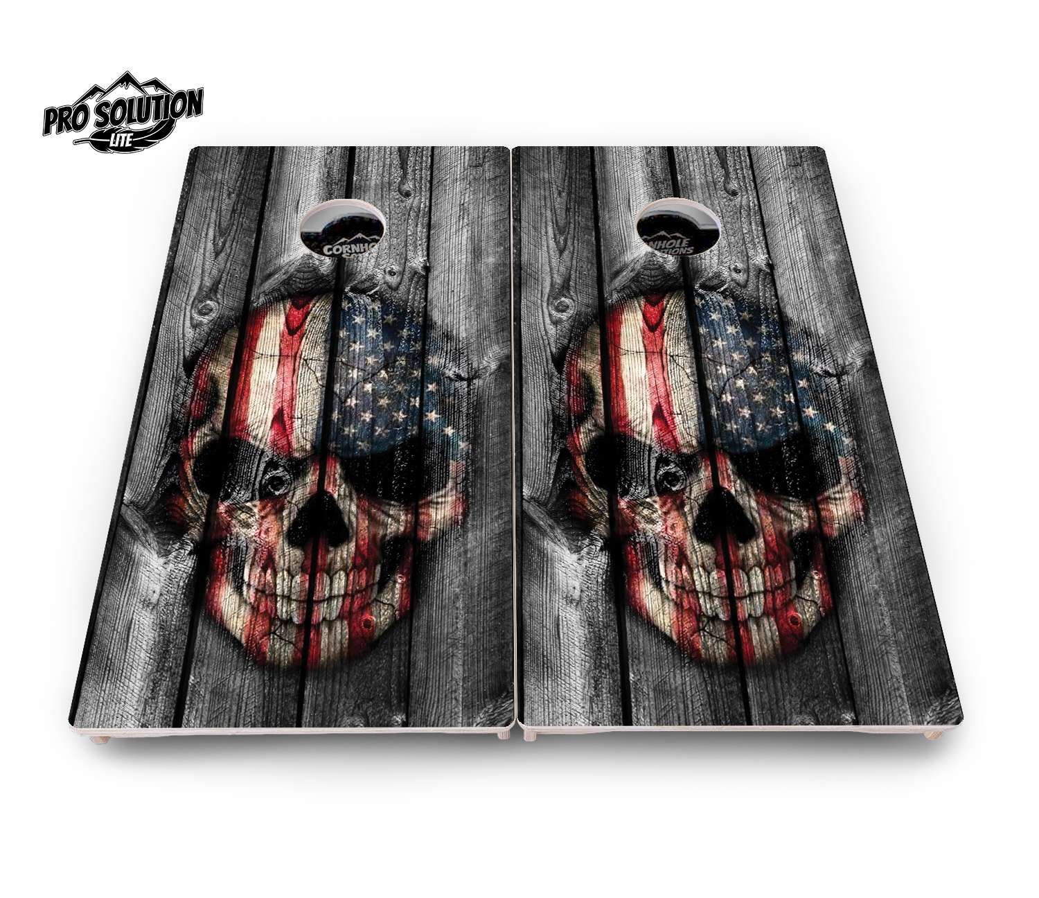 Skull Flag Cornhole Boards - Pro Solution Lite Series Cornhole Solutions