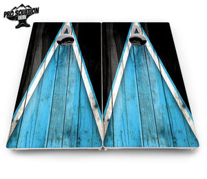 Sky Blue Triangle Cornhole Boards - Pro Solution Elite Series Cornhole Solutions