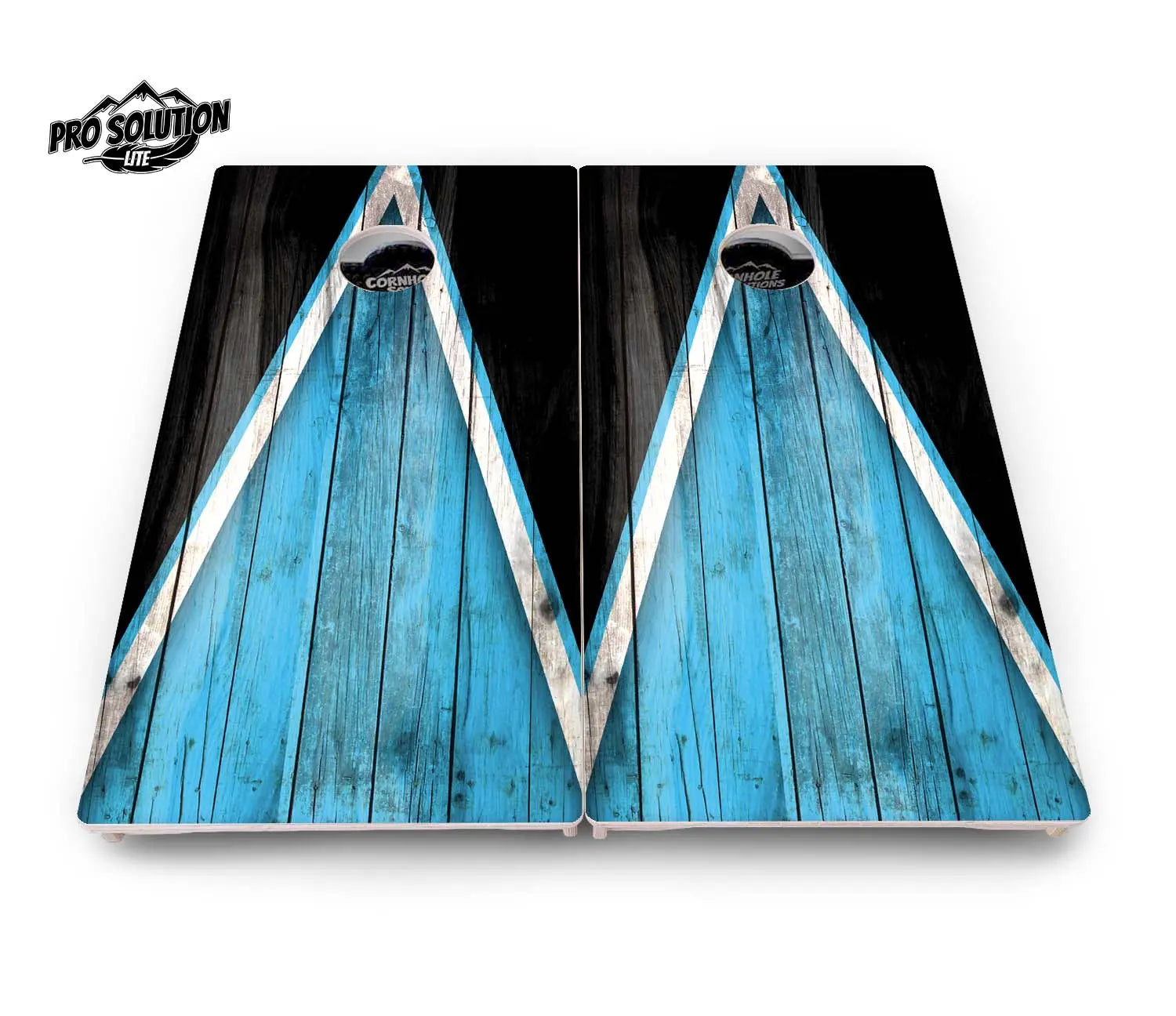 Sky Blue Triangle Cornhole Boards - Pro Solution Lite Series