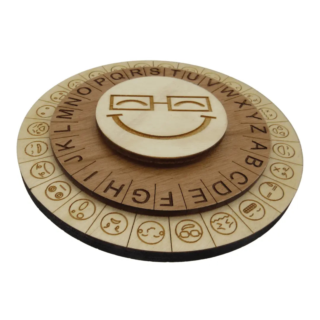Smiley Face Cipher Wheel - Escape Room Prop and Decoder Disk Creative Escape Rooms