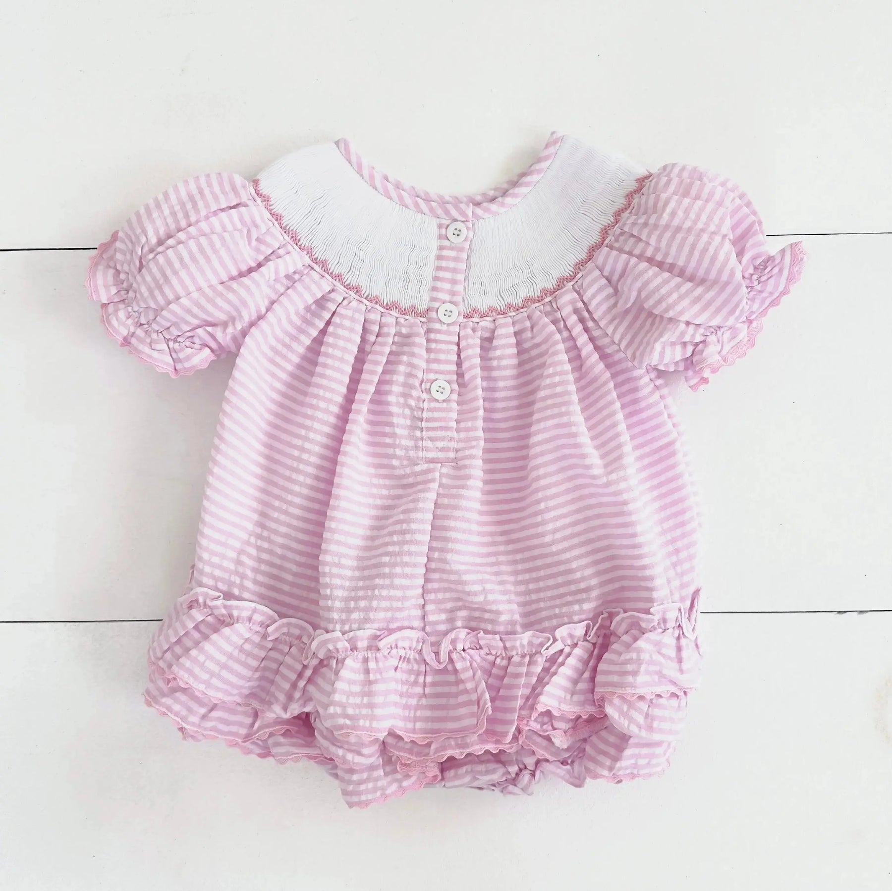 Smocked Birthday Girl Bubble Seven Lantern Lane