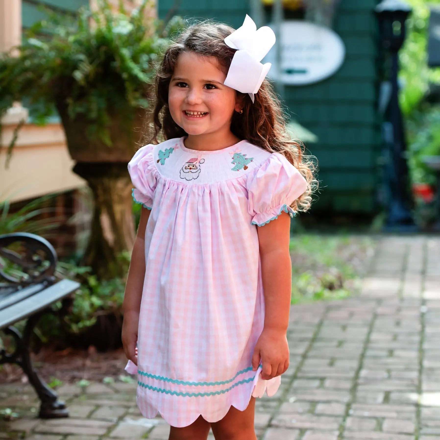 Smocked Christmas Dress Seven Lantern Lane