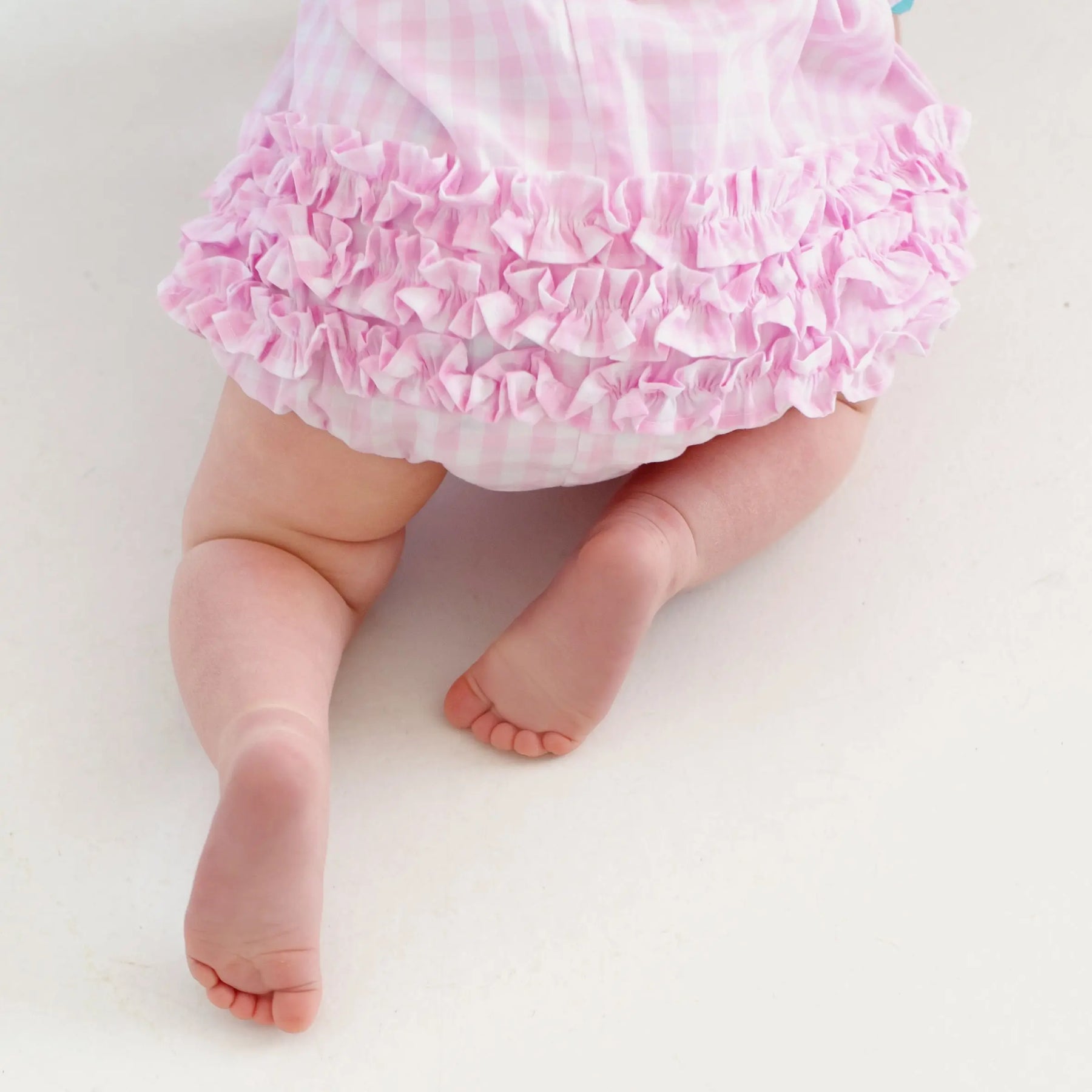 Smocked Pink Bunny Bubble Seven Lantern Lane