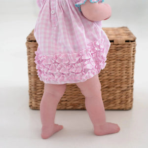 Smocked Pink Bunny Bubble Seven Lantern Lane