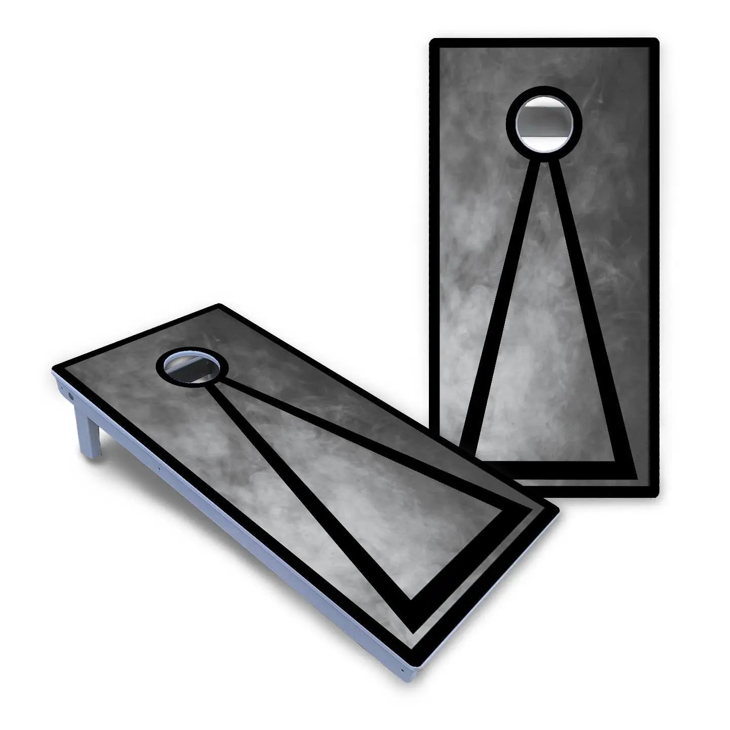 Smoke Triangle Cornhole Boards - All Weather Series by Cornhole Solutions, custom cornhole board detail photo 2