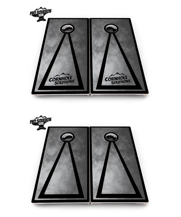 Smoke Triangle Cornhole Boards - Pro Solution Elite Series by Cornhole Solutions, custom cornhole board main product photo