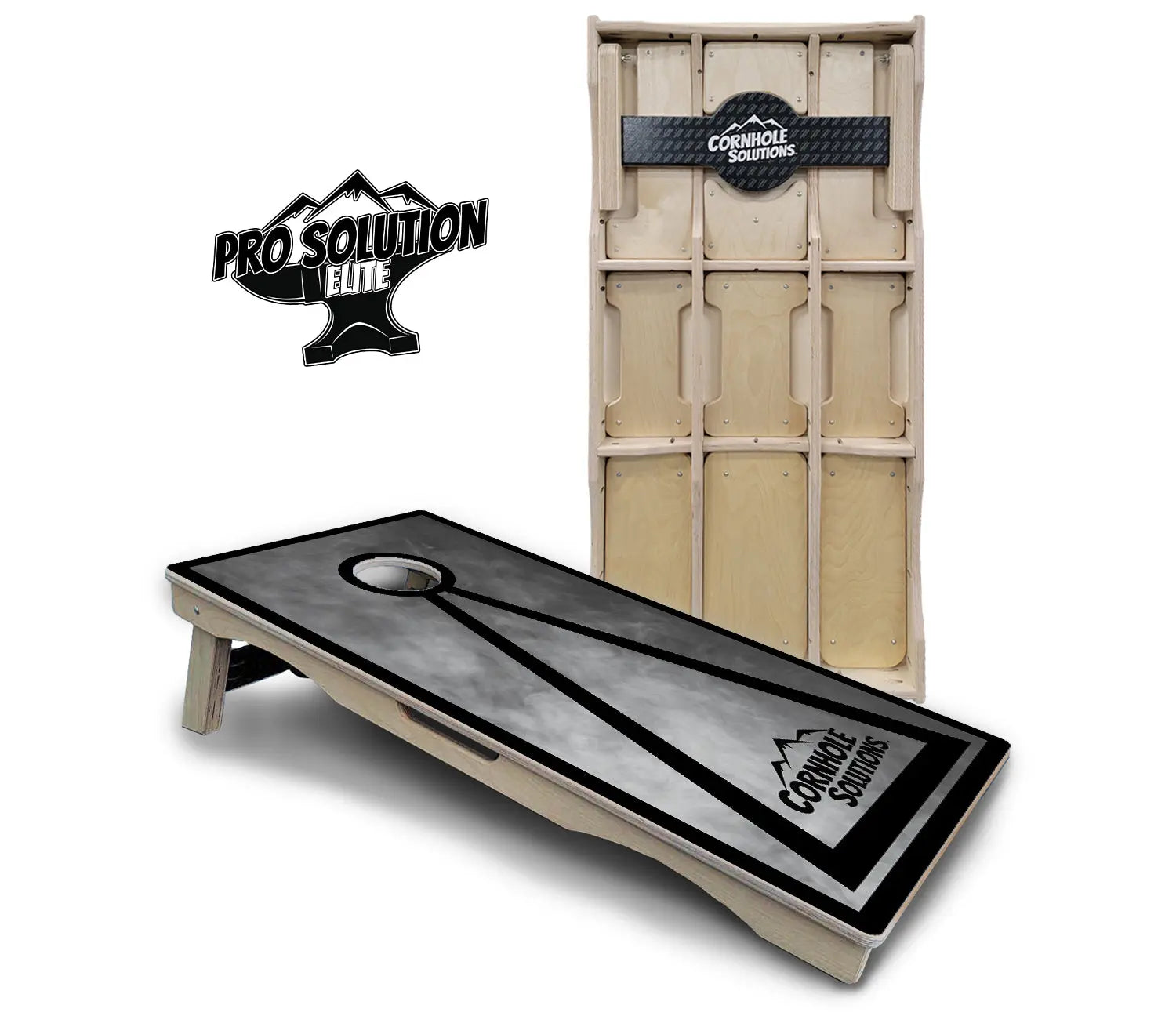 Smoke Triangle Cornhole Boards - Pro Solution Elite Series by Cornhole Solutions, custom cornhole board detail photo 2