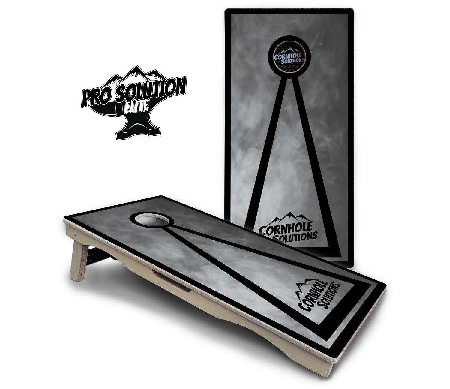Smoke Triangle Cornhole Boards - Pro Solution Elite Series by Cornhole Solutions, custom cornhole board detail photo 3
