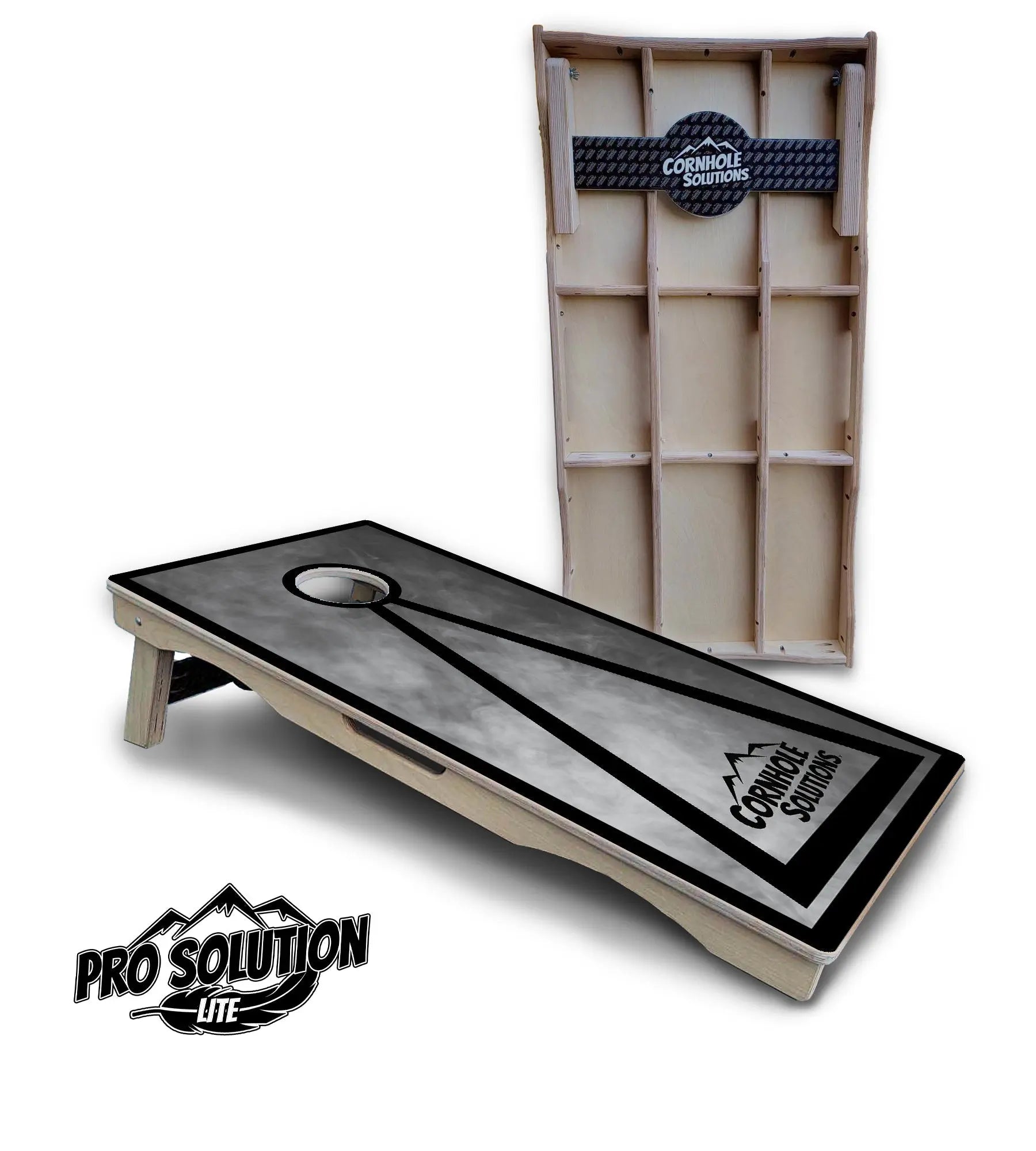 Smoke Triangle Cornhole Boards - Pro Solution Lite Series by Cornhole Solutions, custom cornhole board main product photo