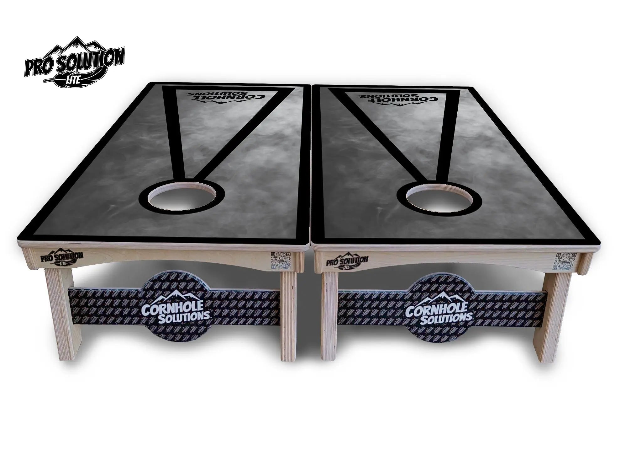 Smoke Triangle Cornhole Boards - Pro Solution Lite Series by Cornhole Solutions, custom cornhole board detail photo 2