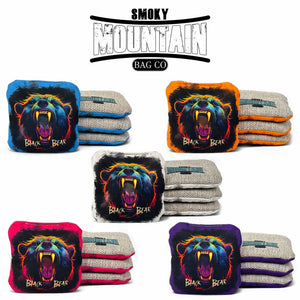 Smoky Mountain Bag Co – PRO Cornhole Bags - Set of 4 - Black Bear Series Cornhole Solutions