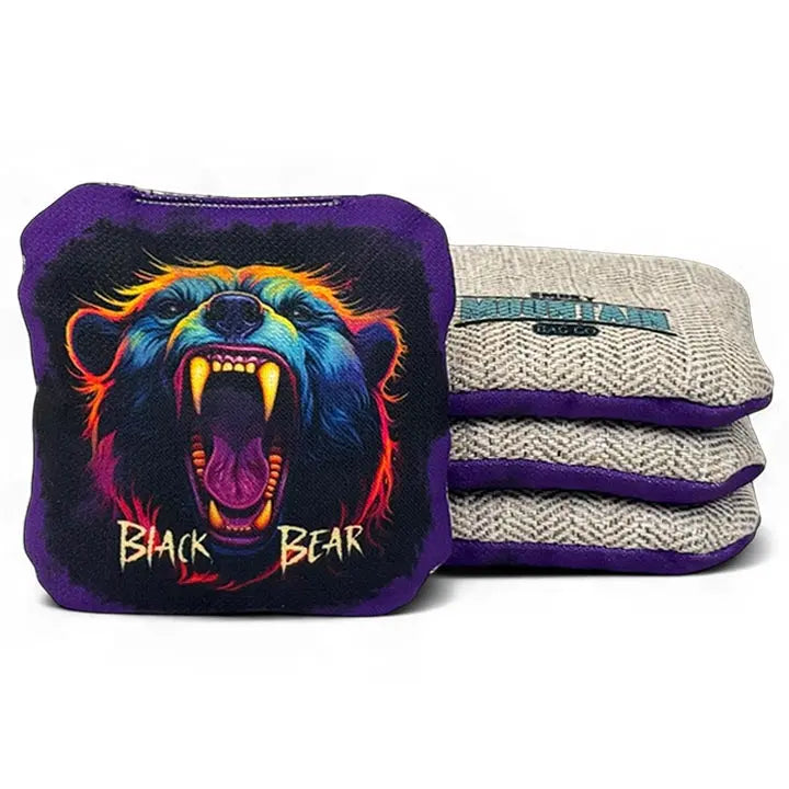 Smoky Mountain Bag Co – PRO Cornhole Bags - Set of 4 - Black Bear Series Cornhole Solutions