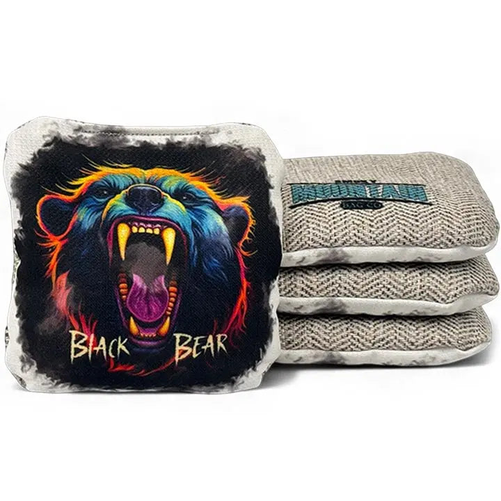Smoky Mountain Bag Co – PRO Cornhole Bags - Set of 4 - Black Bear Series Cornhole Solutions