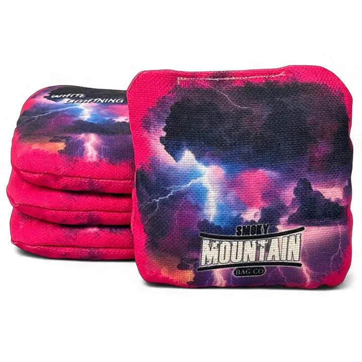 Smoky Mountain Bag Co – PRO Cornhole Bags - Set of 4 - White Lightning Series Cornhole Solutions
