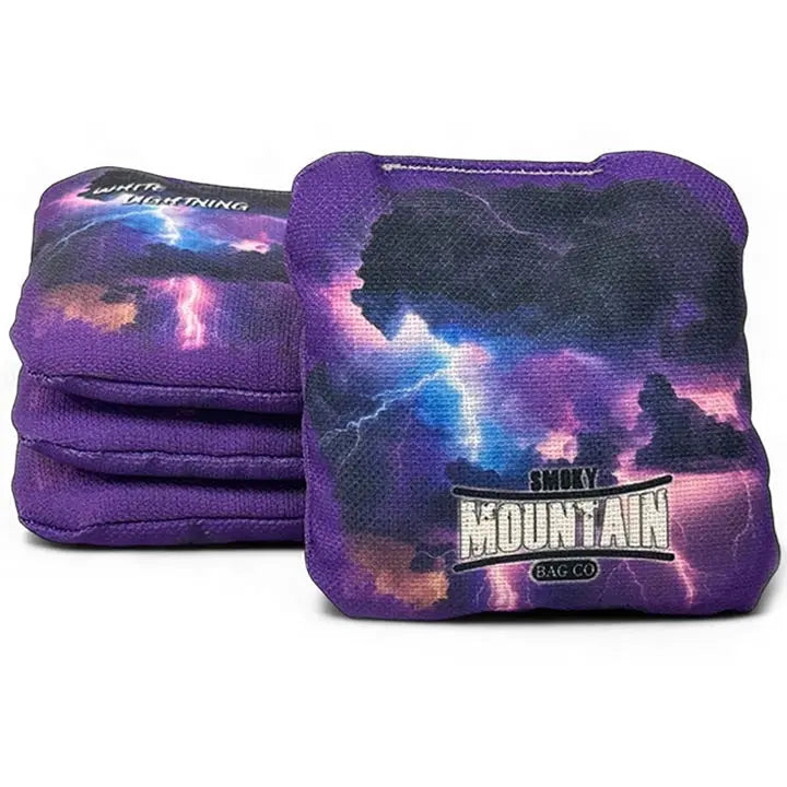Smoky Mountain Bag Co – PRO Cornhole Bags - Set of 4 - White Lightning Series Cornhole Solutions