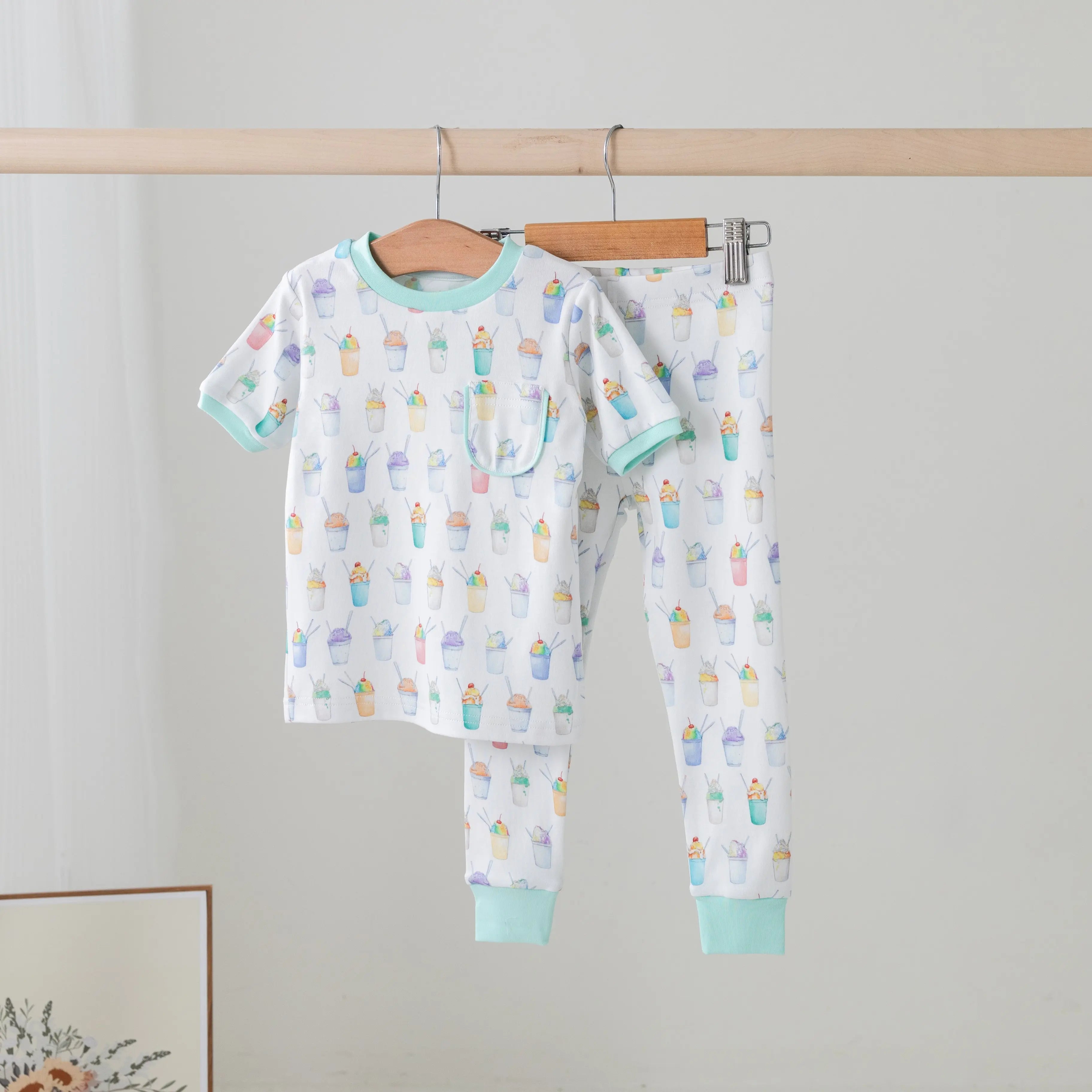 Snoball Organic Cotton Pajama Set by Nola Tawk, Southern food gift main product photo
