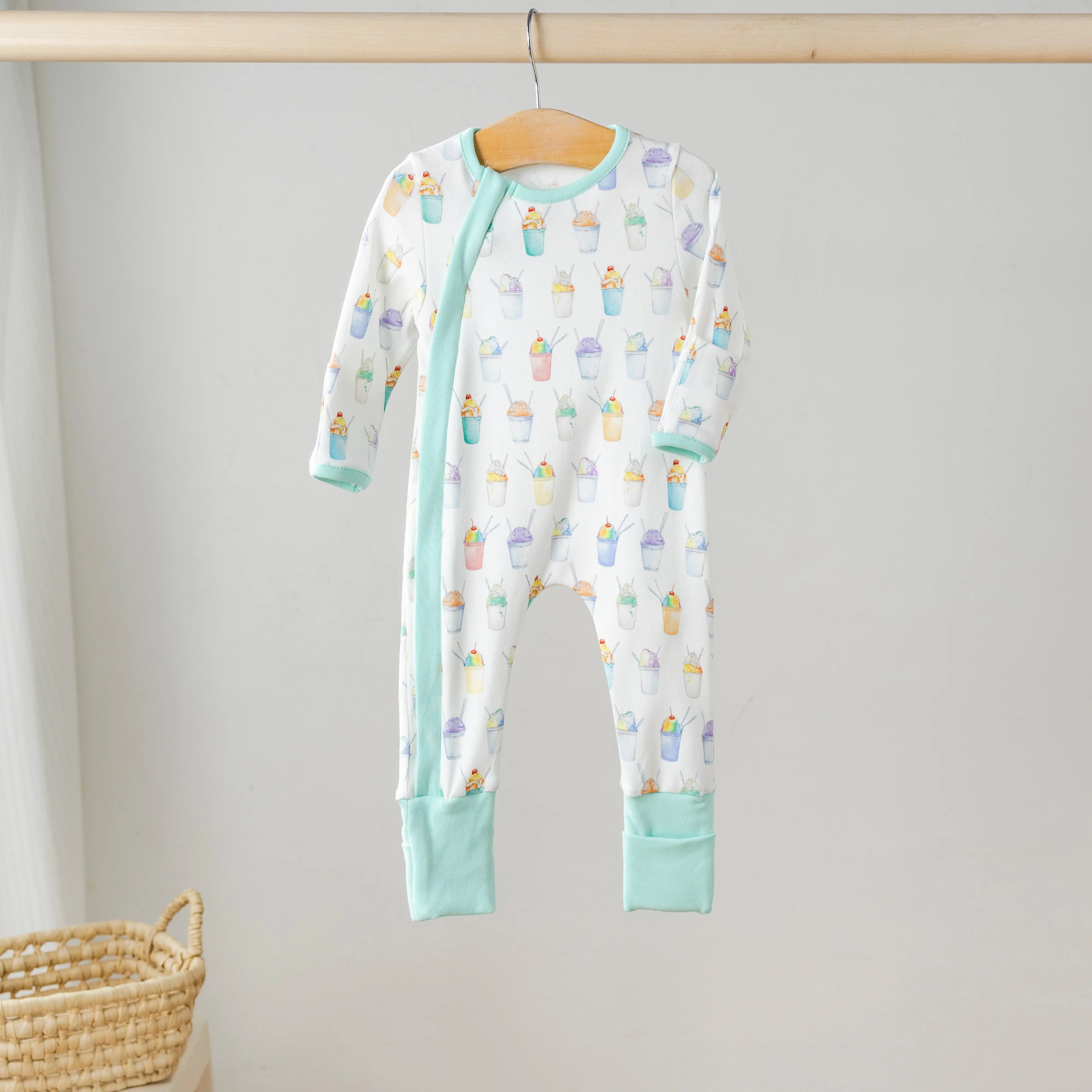 Snoball Organic Cotton Pajama Set by Nola Tawk, Southern food gift detail photo 2