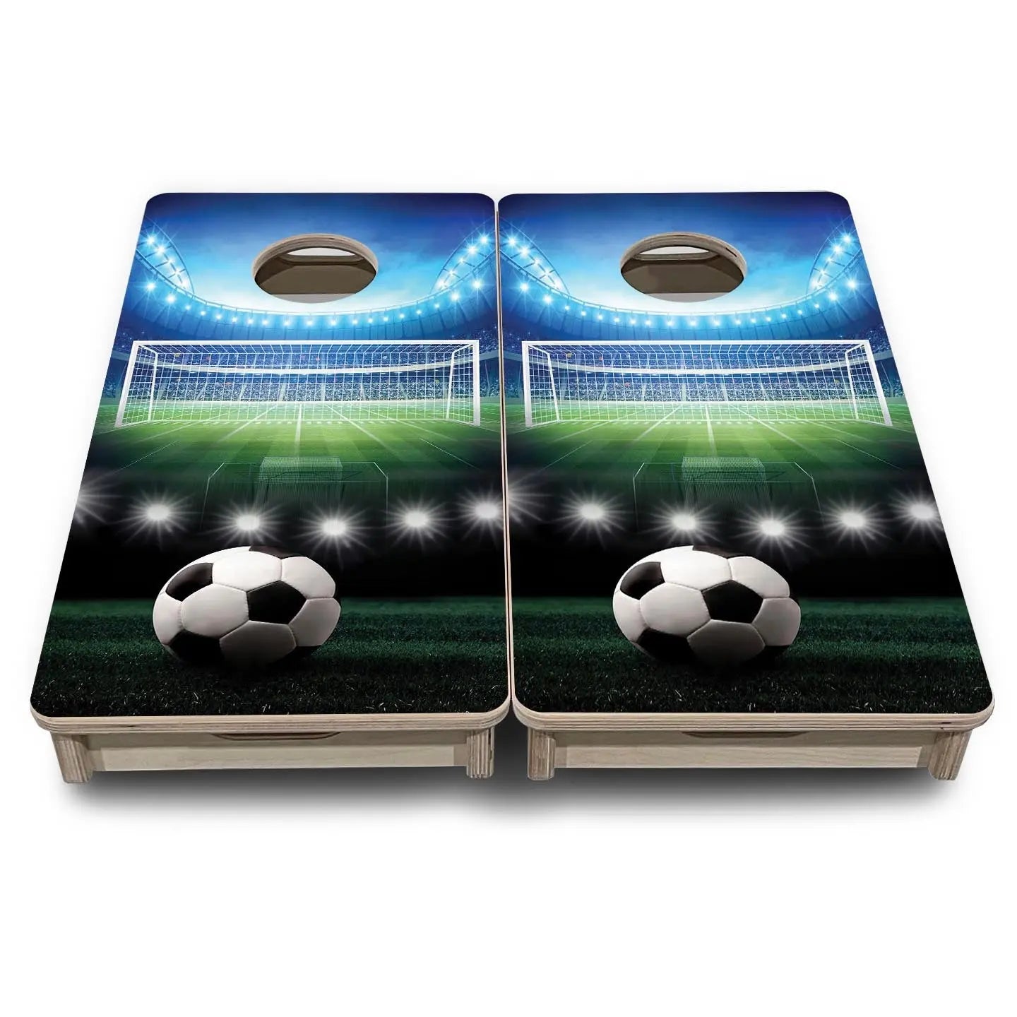 Soccer - Mini or Vacation Size Cornhole Boards by Cornhole Solutions, custom cornhole board detail photo 2