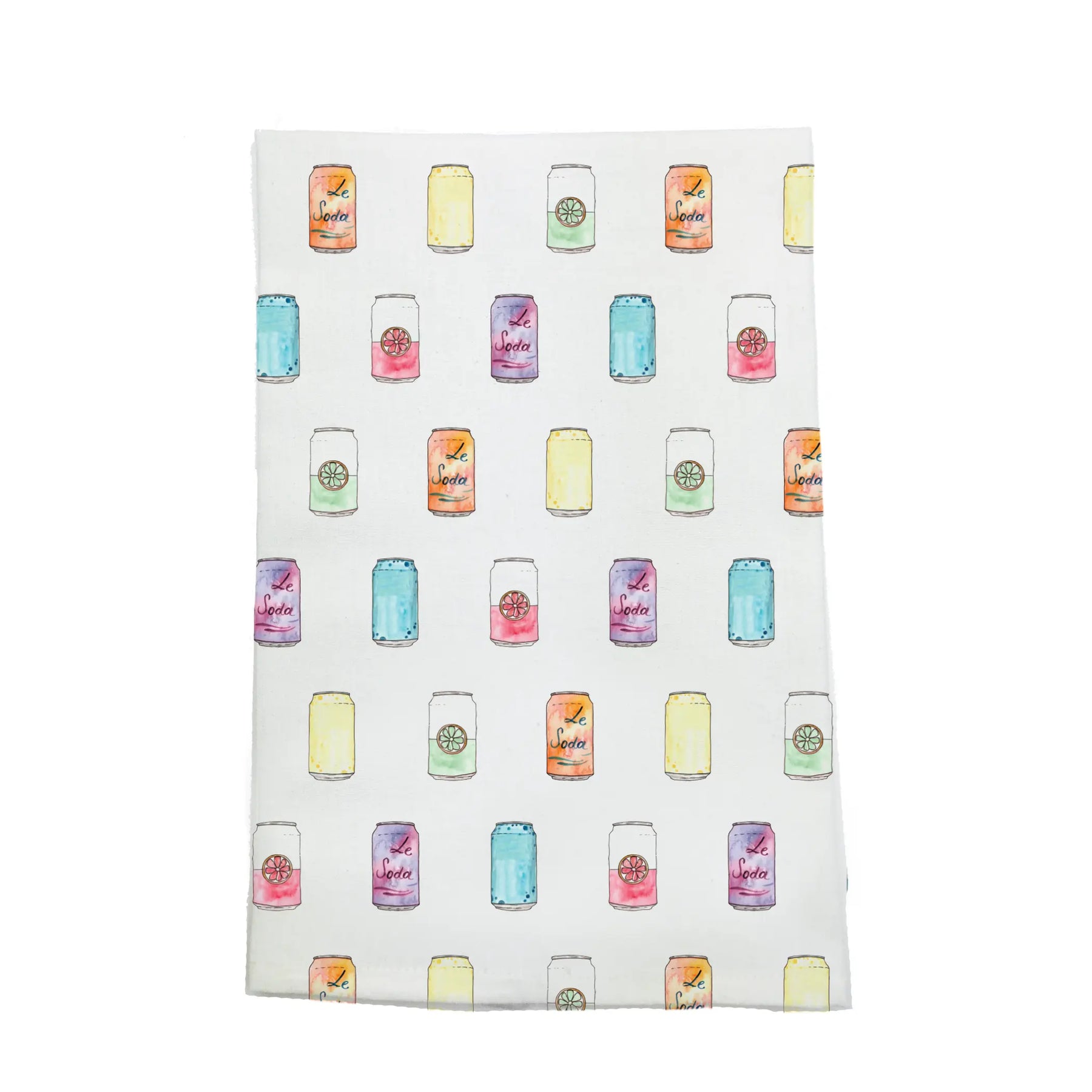 Soda-lightful Organic Cotton Kitchen Towel by Nola Tawk, tea towel main product photo