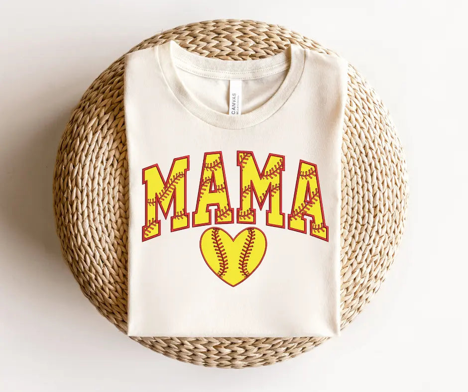 Softball Mama by Southern Backroad Tees LLC, graphic tee main product photo
