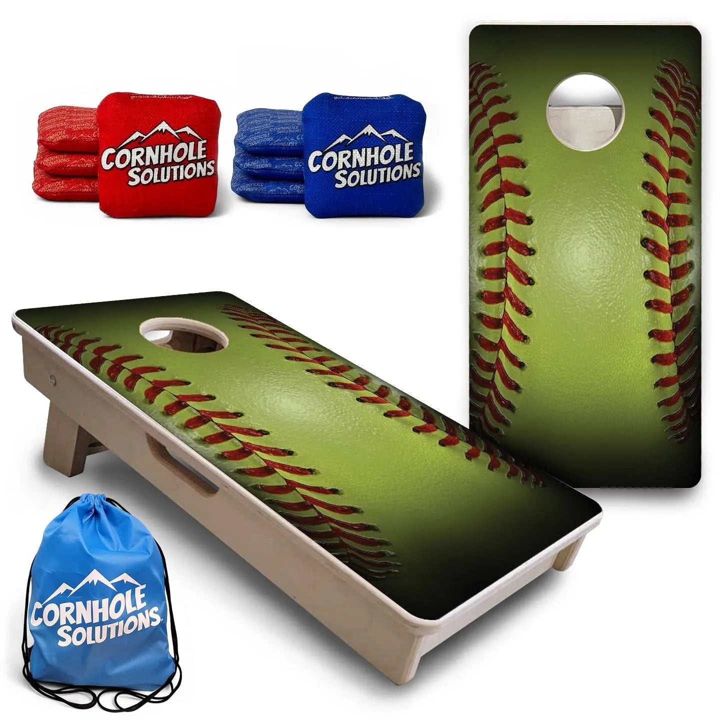 Softball - Mini or Vacation Size Cornhole Boards by Cornhole Solutions, custom cornhole board main product photo