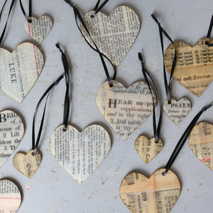 Song & Scripture Heart Ornaments ✨ by Dennehey Design Co., Southern home decor main product photo