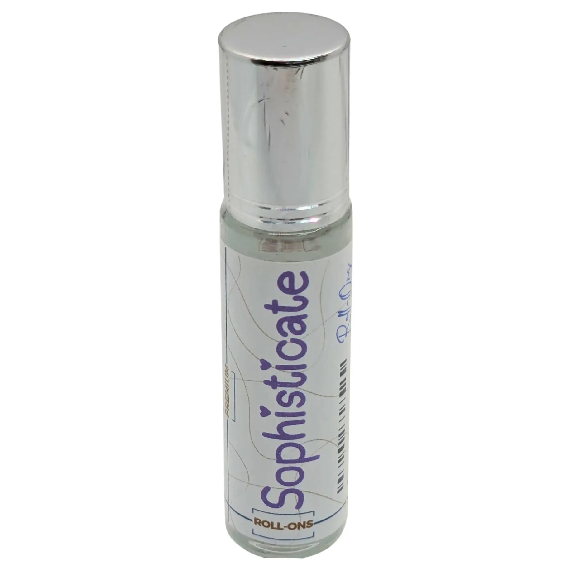 SOPHY™ Roll-On Oil bottle with silver cap and label showing the product name and description.