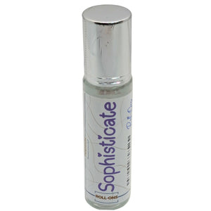 SOPHY™ Roll-On Oil bottle with silver cap and label showing the product name and description.
