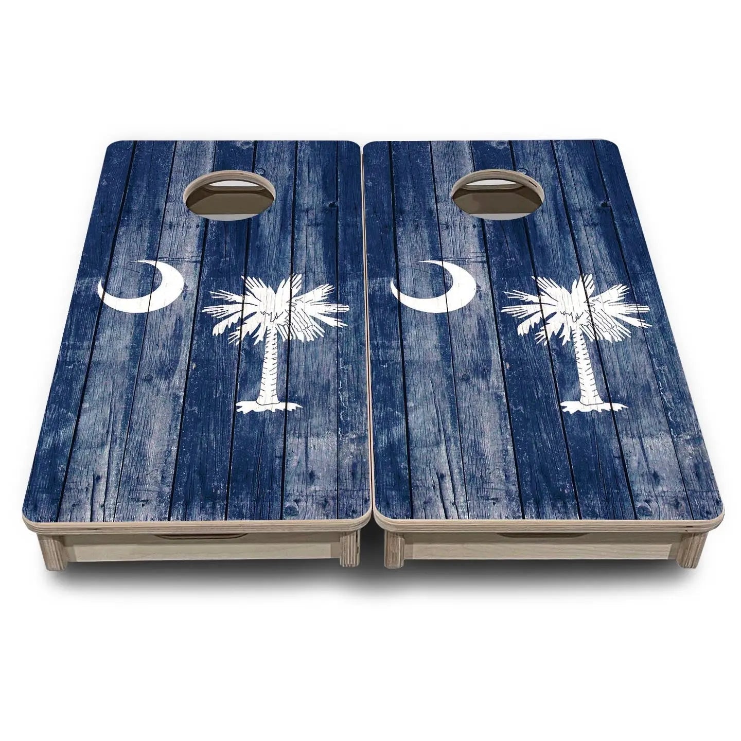 South Carolina Distressed Flag - Mini or Vacation Size Cornhole Boards by Cornhole Solutions, custom cornhole board detail photo 2